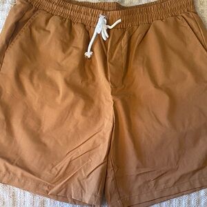 SHEIN Brown Elastic Waist Shorts